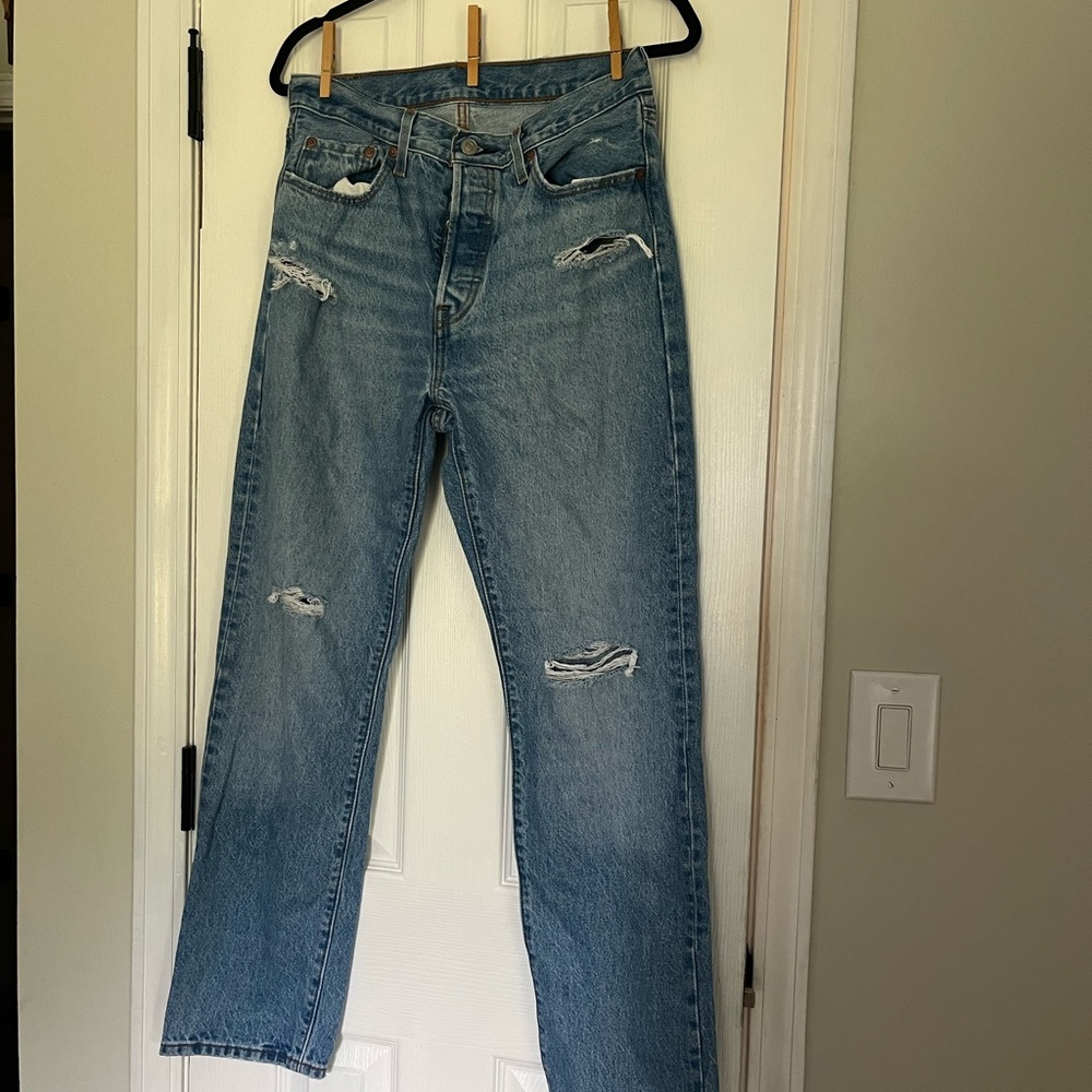 Levi's Light Blue Straight Leg Jeans